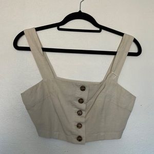 Beige crop tank